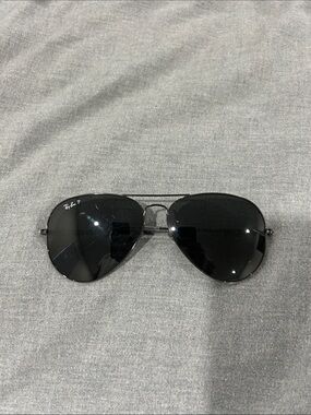 Ray-Ban Aviator Sunglasses - Black Lenses, Gunmetal Frame